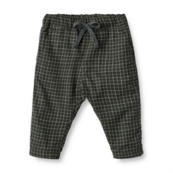 Wheat trousers Rufus lined - black coal check